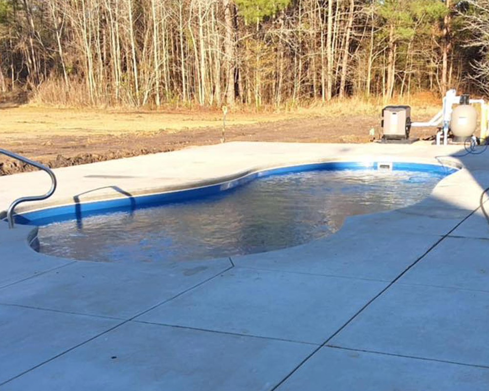 custom fiberglass pool decking and custom features installation Summerville SC